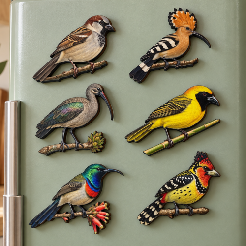 Garden Birds Magnets Set of 6