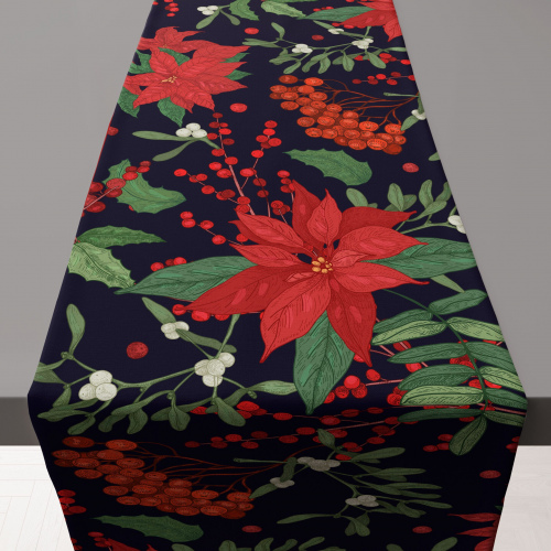 Poinsettia Garden  Table Runner
