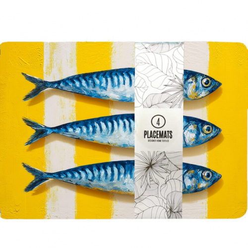 Amalfi Yellow Fish Neoprene Placemats