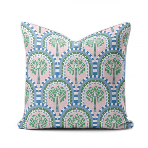 Amalfi Palm Tree Blue Scatter Cushion Cover