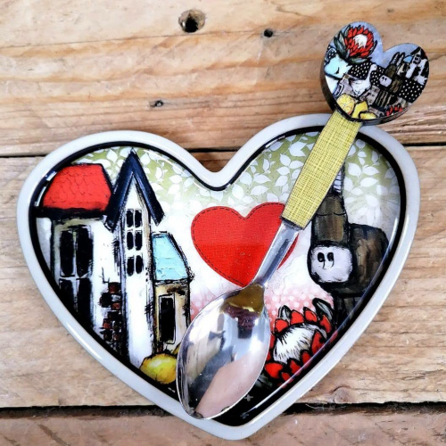 Heart Spoonrest & Teaspoon (6)
