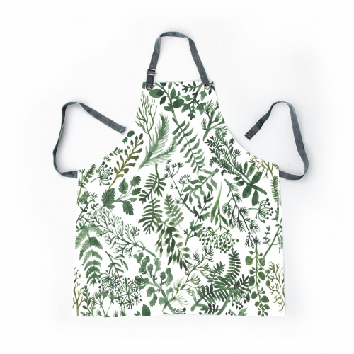 Green Botanical Apron