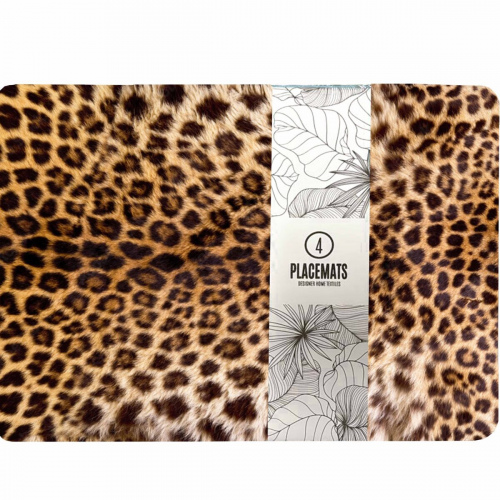 Africa Leopard Skin Neoprene Placemats
