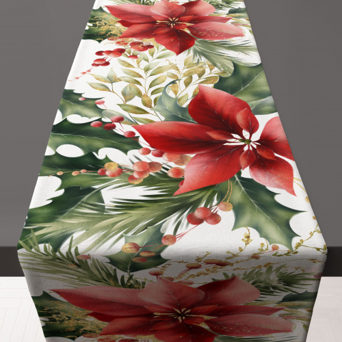 Poinsettia Large Table Runner