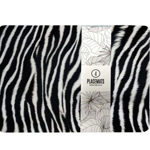 Africa Zebra Skin Neoprene Placemats