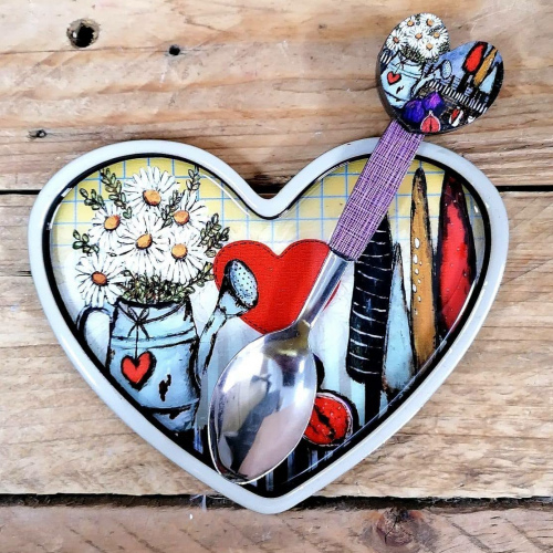 Heart Spoonrest & Teaspoon (5)
