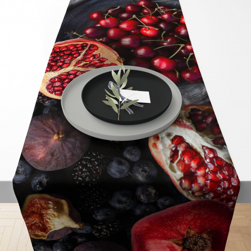 Pomegranates and Berries Table Runner 