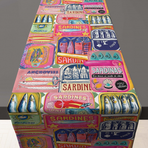 Amalfi Pink Sardine Tin Table Runner