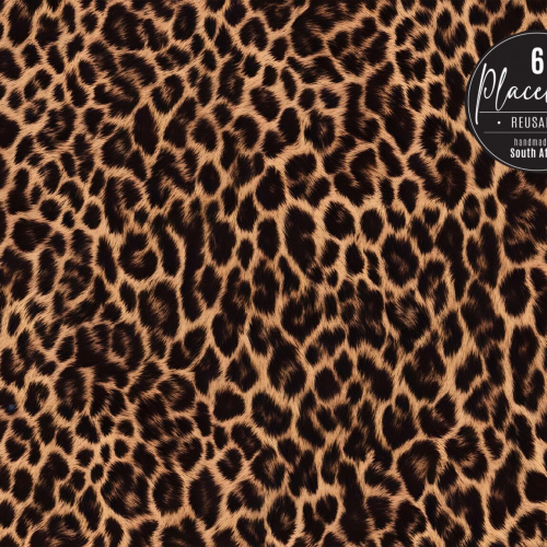 Africa Leopard Skin Vinyl Placemats Set of 6