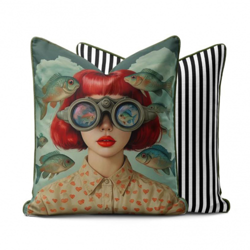 Portrait For Ariel Scatter Cushion Cover 